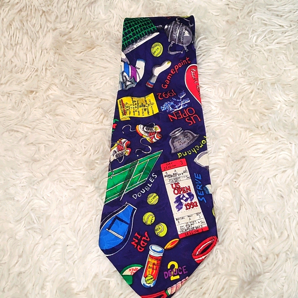 Nicole Miller Vintage Us Open 1992 Tie